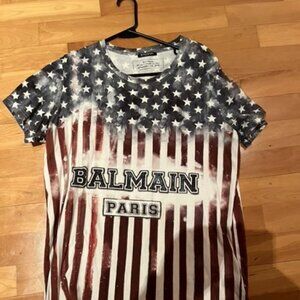 Balmain Red, White, Blue  T-Shirt – Worn Twice - Size XL